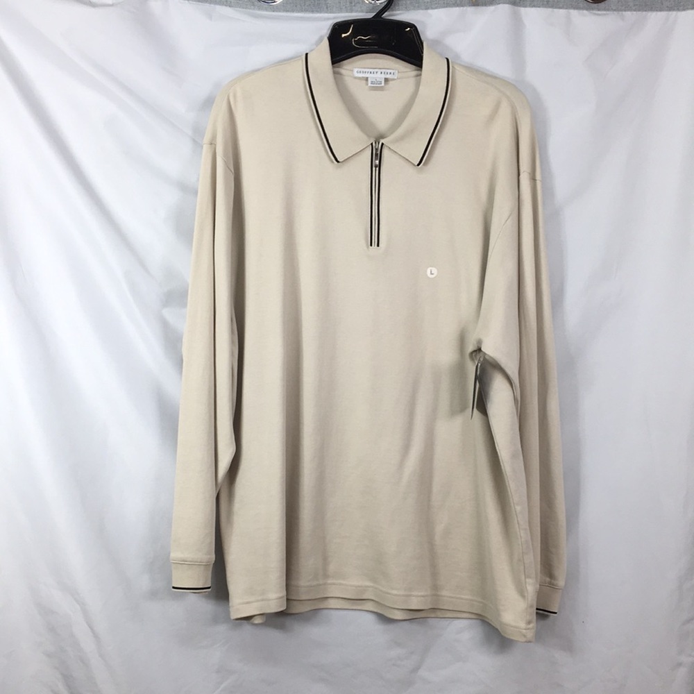 Geoffrey Beane Mens 1/4 Zip Long Sleeve Collared Pullover Size L NEW With Tags